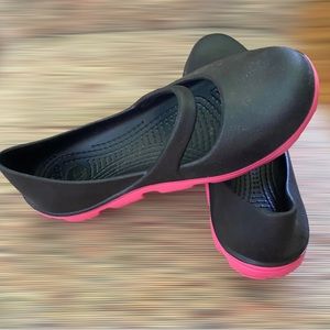 Comfy and stylish MaryJane Crocs.